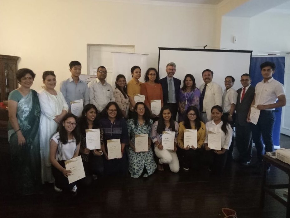 Richard_Nepal's tweet photo. The Duke of Edinburgh’s International Award has gone from 250 to 3000 participants in #Nepal in 4 years, helping young people learn community service &amp; leadership. Excellent speeches by gold award winners today. Great the scheme working to be even more inclusive. #UKNepalNextGen https://t.co/V6KwWAmka3