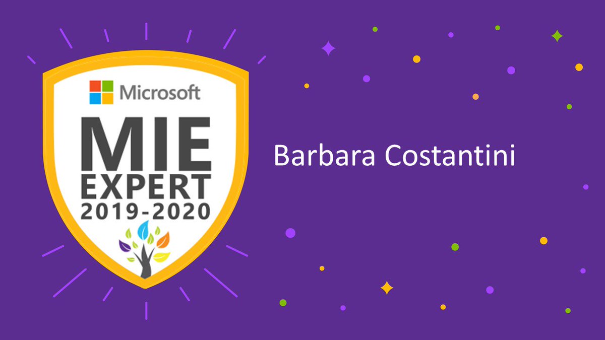 costantinib1's tweet photo. Very proud to have been selected as MIEE expert for 2019/20 #MicrosoftEdu #MIEExpert  @viralber https://t.co/BcBNF7boBG