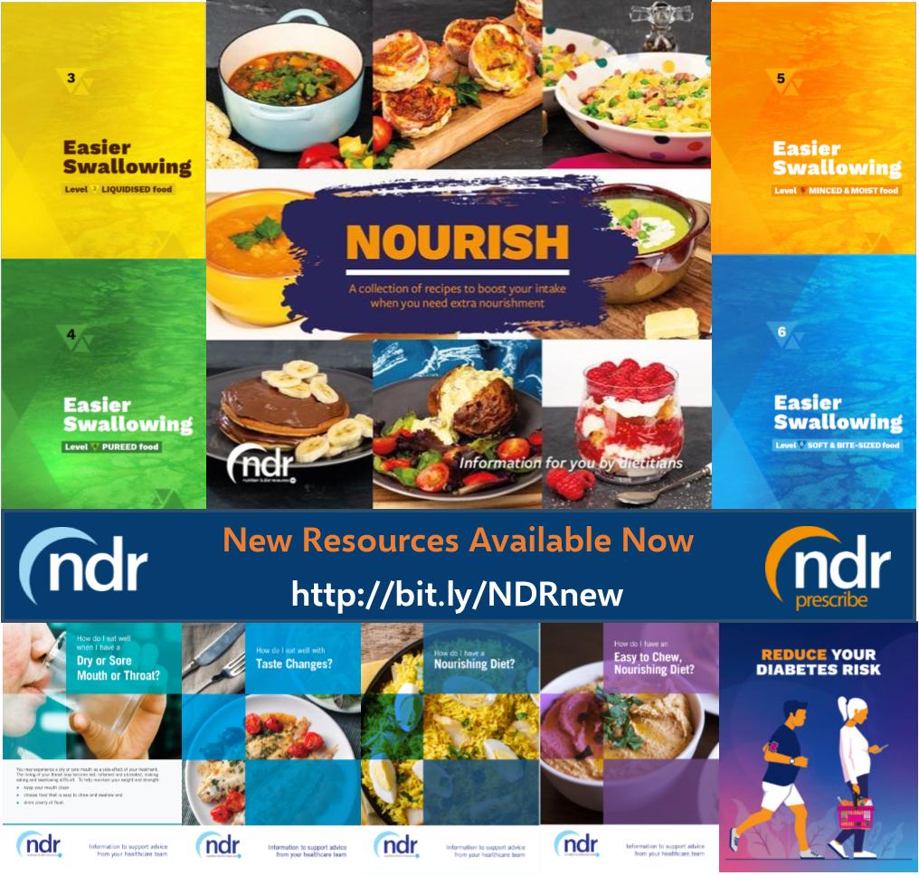 NDR_UK's tweet photo. We have had a busy year so far with many new resource publications in #Diabetes, #Oncology, #TextureModification and #FoodFortification. Have you browsed our new resources yet? https://t.co/aGOyod3BlD https://t.co/llM5xl3ZJN