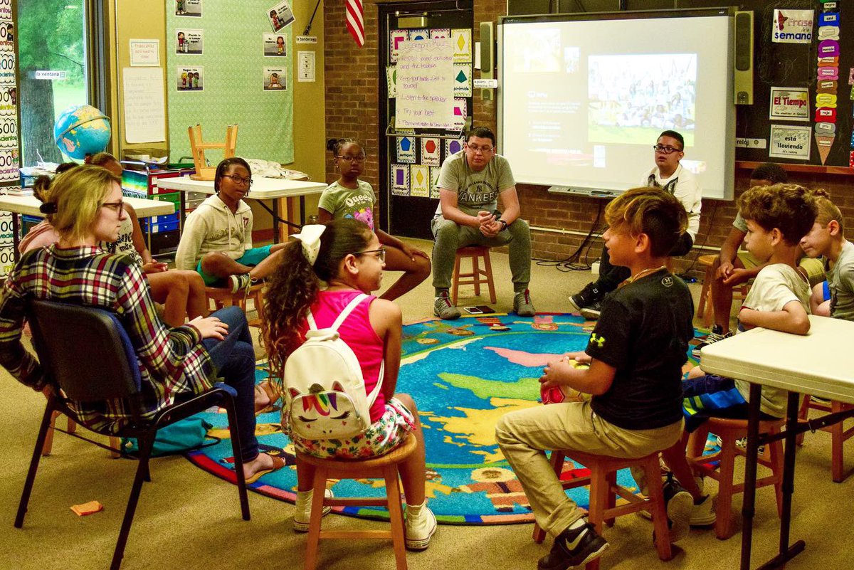 SummerLEAP's tweet image. Starting off the day right with restorative circles. #restorativejustice #acsummerleap @acsrochester #leap #summerleap #education #enrichment #rcsd @rcsdnys @rcsdparents #teaching #learning #summerlearning #summerlearningloss