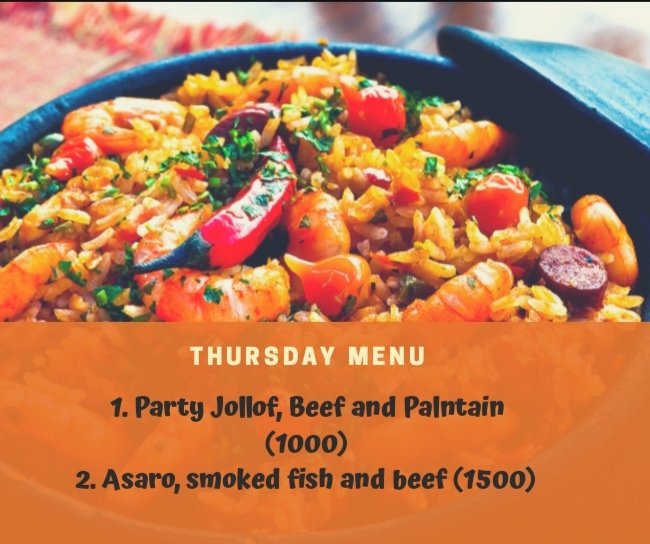 chops_com's tweet photo. Hey food fam! Let's get you warmed up this season with out steaming hot meals!
Check out our menu for tomorrow. DM to place your orders. 
Order lines close at 9am tomorrow.

Please retweet and order!! 🙏🙏🙏🙏
#Abuja https://t.co/jMjD8DpbKn