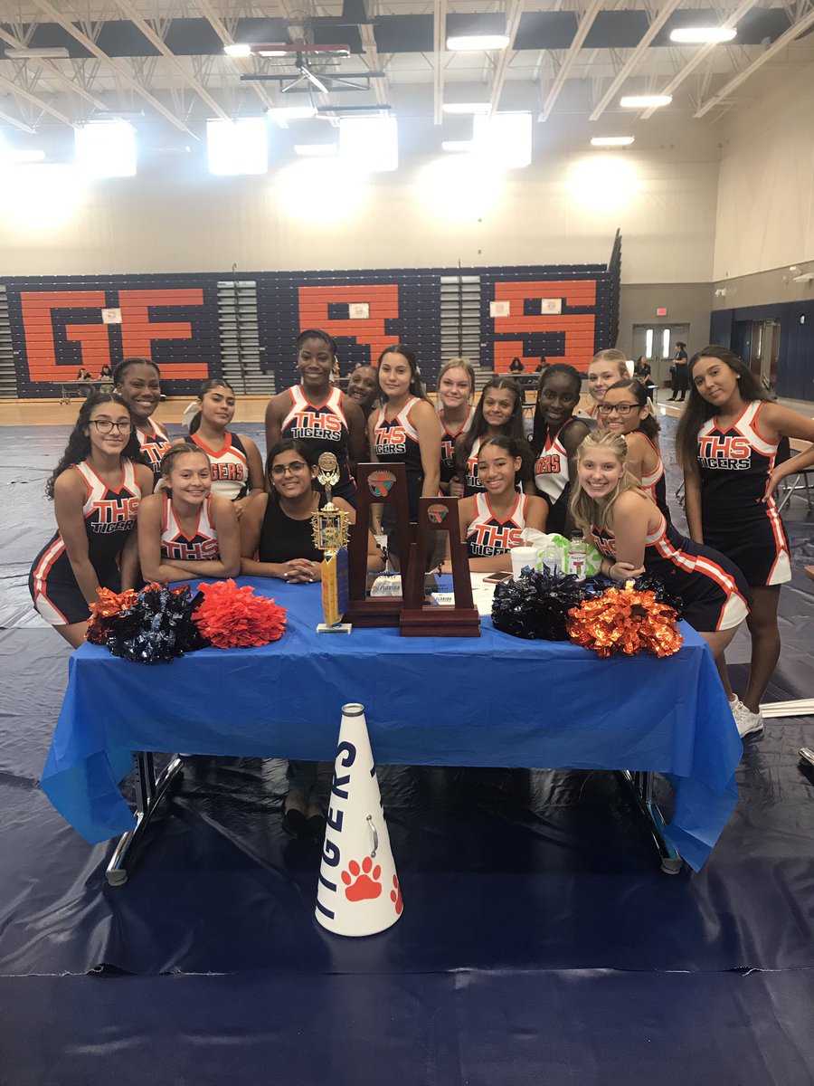 We are getting ready for open house! Cheer team is ready!