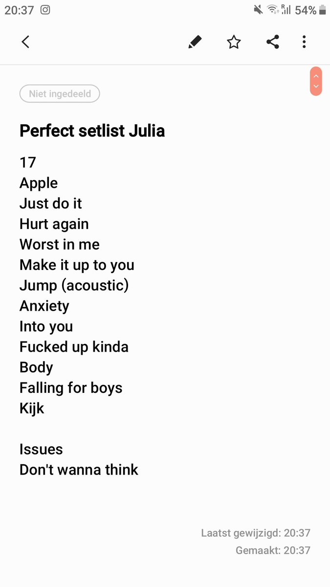 callitlianne's tweet photo. All you songs are amazing @juliamichaels but for me this would be the lerfect setlist #JMsetlist https://t.co/dPlUVUjGM4