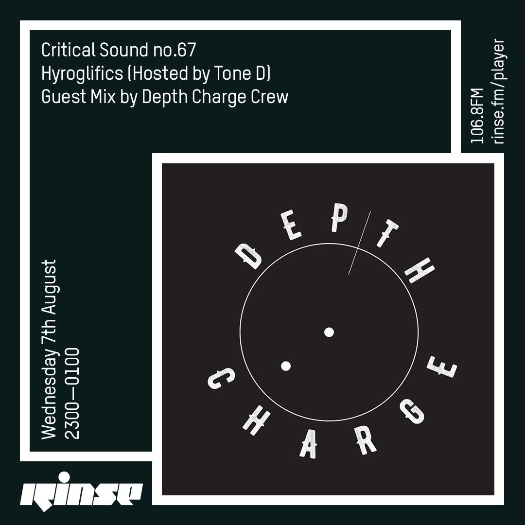 RinseFM's tweet image. Up at 11PM we have #CriticalSound with @Hyroglifics #ToneD and #DepthChargeCrew on rinse.fm/player &amp;amp; 106.8FM

#RinseFM
