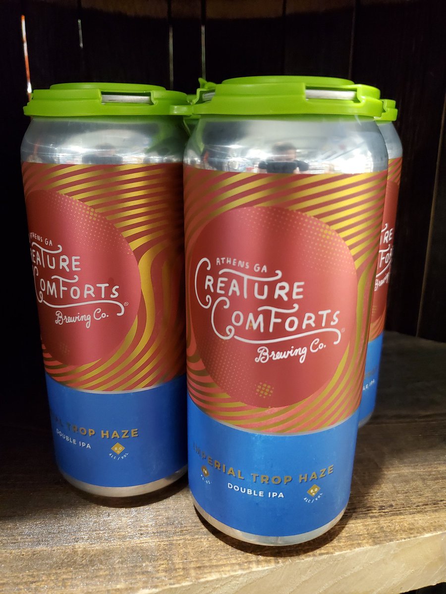 Hot Take! Creature Comforts Imperial Trop Haze, new TODAY @ Mac's
Try the new double IPA with Centennial, Citra, and Galaxy hops, a full-bodied brew made for Tropicalia fans! 
#CreatureComforts #Tropicalia #Midtown #Macsbeerandwine #IPA