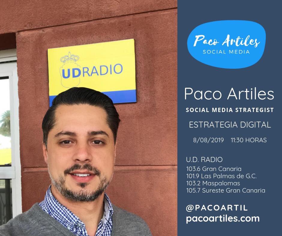 pacoartil's tweet photo. Hola amigos 😃

Mañana vuelvo a UD #Radio para hablar de #marketing digital. 

Si estás en casa,  🏠en el coche,  🚗 o en tu negocio, 🖥 a partir de las 11:30 horas te hablaré de como crear un calendario editorial efectivo para tu #marca o empresa. 

#socialmedia https://t.co/5FGVtx9hIZ