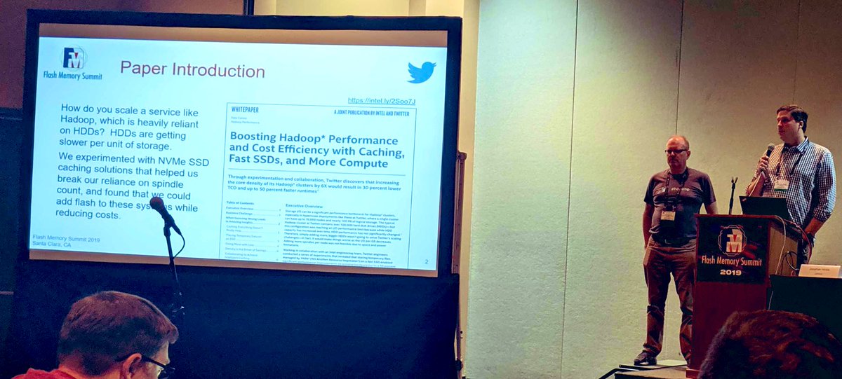 mattbytes's tweet photo. Good times at #FMS2019 with @dajobe. Showing off what we do in @TwitterEng making things better, faster, cheaper. Shout out to @vsampat9 and @markbach with whom we couldn’t have done this without! https://t.co/07on5h7Cp1
