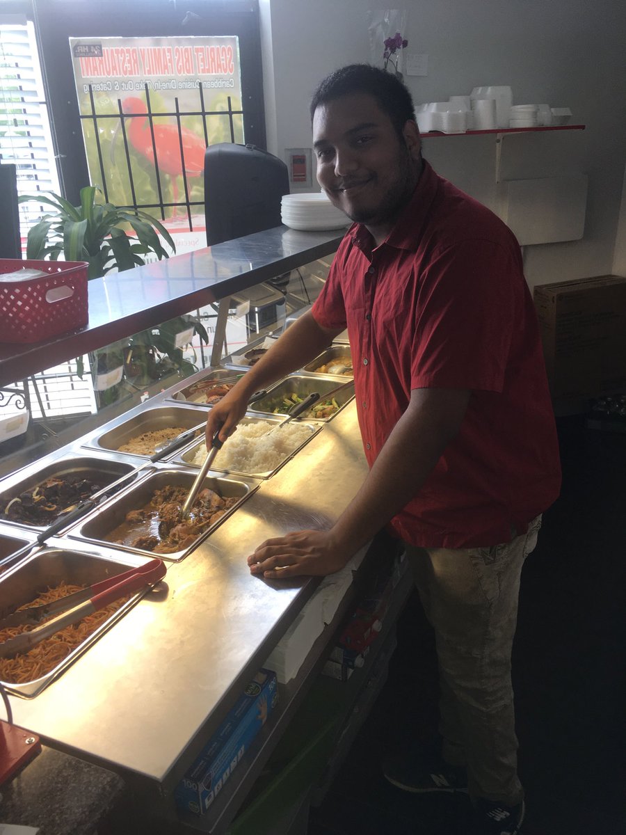 Jason at the famous Scarlet Ibis who just moved to 30 Dean Park Rd at Meadowvale and 401 in Scarborough from OConnor. Same amazing Caribbean food prepared with love by family including mom May. Awesome food. Sensational curry/jerk. Great people.