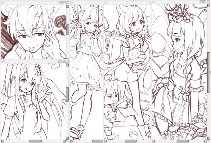 These sketches are ready to get filled with color! ??
-July passed with memories ❤️✨ 