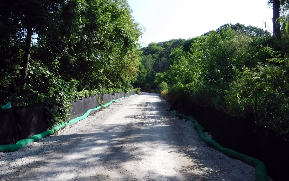 the trail has been fully graded for 1.3km north, under the DVP, and along the East Don river to the first of several planned bridges