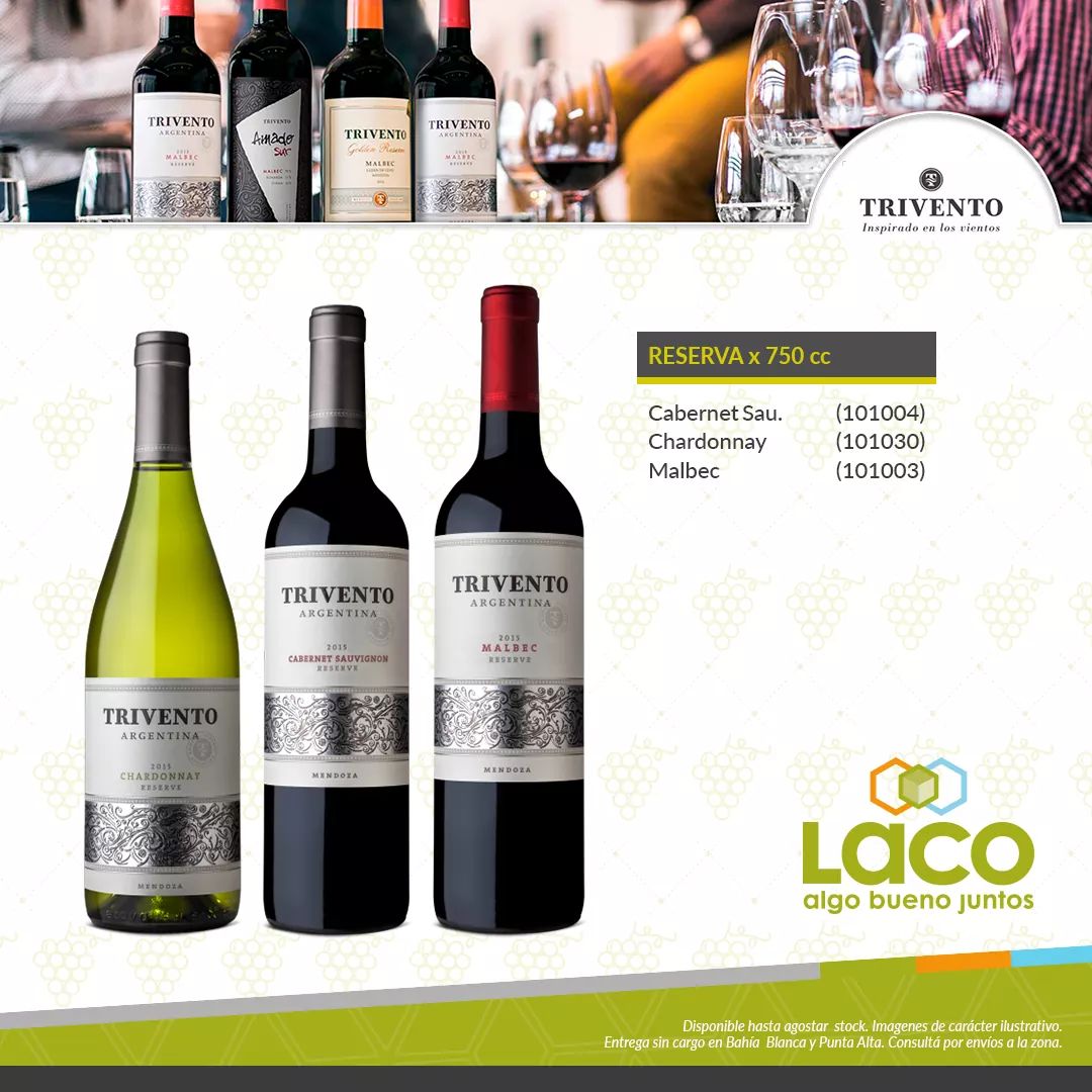 Dis_Laco's tweet photo. @Trivento @TriventoArg ¡Trivento nos acompaña a hacer algo bueno juntos para vos!

☎ Contactanos al 0291 451 3737 para hacer algo bueno juntos.

#Distribuidora #BahiaBlanca #distribuidor #mayorista #supermercado #bodega #vino #wine #varietal #varietales https://t.co/57rXRlHyiT