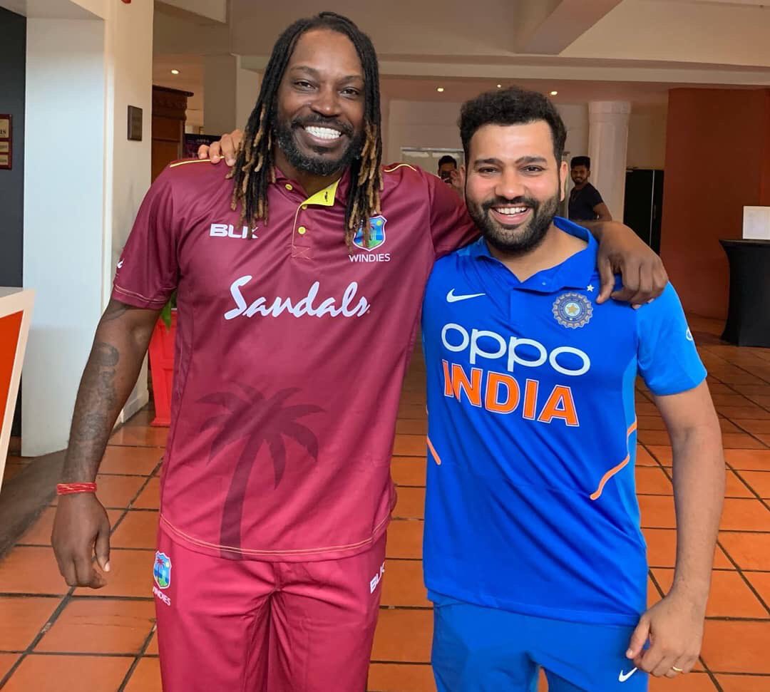 Universe Boss' Chris Gayle and 'Hitman' Rohit Sharma catch ...