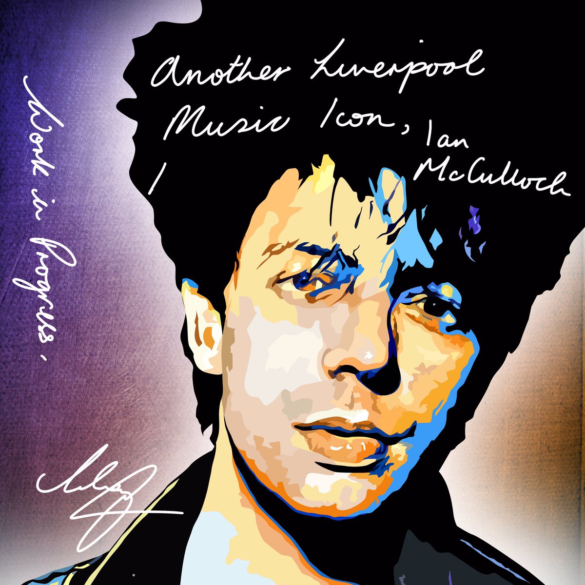 artbylloyd's tweet photo. Moving towards completion #ianmcculloch #echoandthebunnymen #artbylloyd #creativeaura #liverpoolmusic #indiepop #liverpoolgigs #liverpoolmusicscene #graphicdesign #digitalart #prints #rockstarart https://t.co/PguN6BVRzE