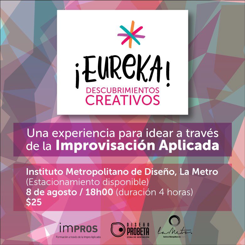 ViveimPROS's tweet image. Mañana! Nos quedan los últimos cupos para esta experiencia que lanzamos junto a @lametro_ . Generaremos comunidad, destrezas, y nuevos esquemas mentales en profesionales creativos! Descubre cómo la Impro Aplicada puede convertirse en tu mejor aliada para crear y proponer. 💡