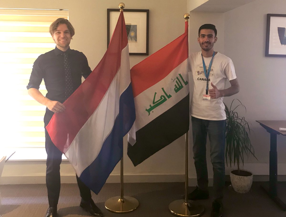 mtagroen's tweet photo. Mohammed volunteers at ‘Knowlegde Space’ - a tech hub from Kirkuk that works on science and entrepreneurship. Glad to see you at the Embassy!

The Netherlands invests heavily in entrepreneurship in 🇮🇶. Soon ‘Orange Corners’ will open. Want to know more? 👉🏻 https://t.co/Hy3Awh9lX3 https://t.co/wgEdXxpuaJ