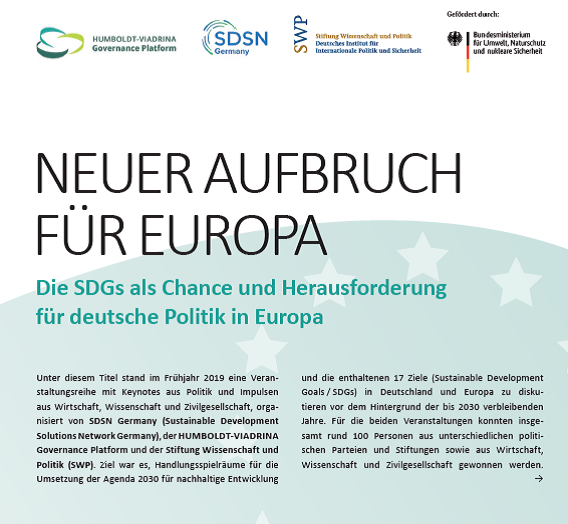 SDSN_Germany's tweet photo. Nächste Präsidentin @EU_Commission @vonderleyen will #EuropeanGreenDeal und Integration #SDGs in neuausgerichtetes #EuropäischesSemester. Könnte gelingen, was #HVGP @SWPBerlin @SDSN_Germany mit #Spitzenkandidaten @Europarl_DE diskutiert haben? Bericht: https://t.co/maMA52aaX8 https://t.co/N35hbRIwh6