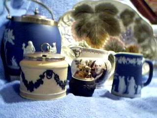 copperpenny22's tweet photo. #Antigue #Wedgwood #Jasperware. #Biscuit #Barrel #Condiment #Dish #Cigarette #Lighter #Lemonade #Pitcher #Plate. Circa 1870-1960. See (link: https://t.co/9dMyPwx8GQ) https://t.co/9dMyPwx8GQ    for more #Vintage &amp; #Collectables. Contact cupenny@tds.net for more information. https://t.co/GJ3pWSc6jg