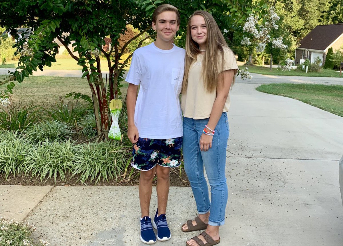 itsjustamatter's tweet photo. He’s officially in high school. Where did time go?!? #carsoncougars #freshman #soccerseason #bestfriends #timeslowdown @JCHSCougars 🧡💙 https://t.co/I137YQigOk