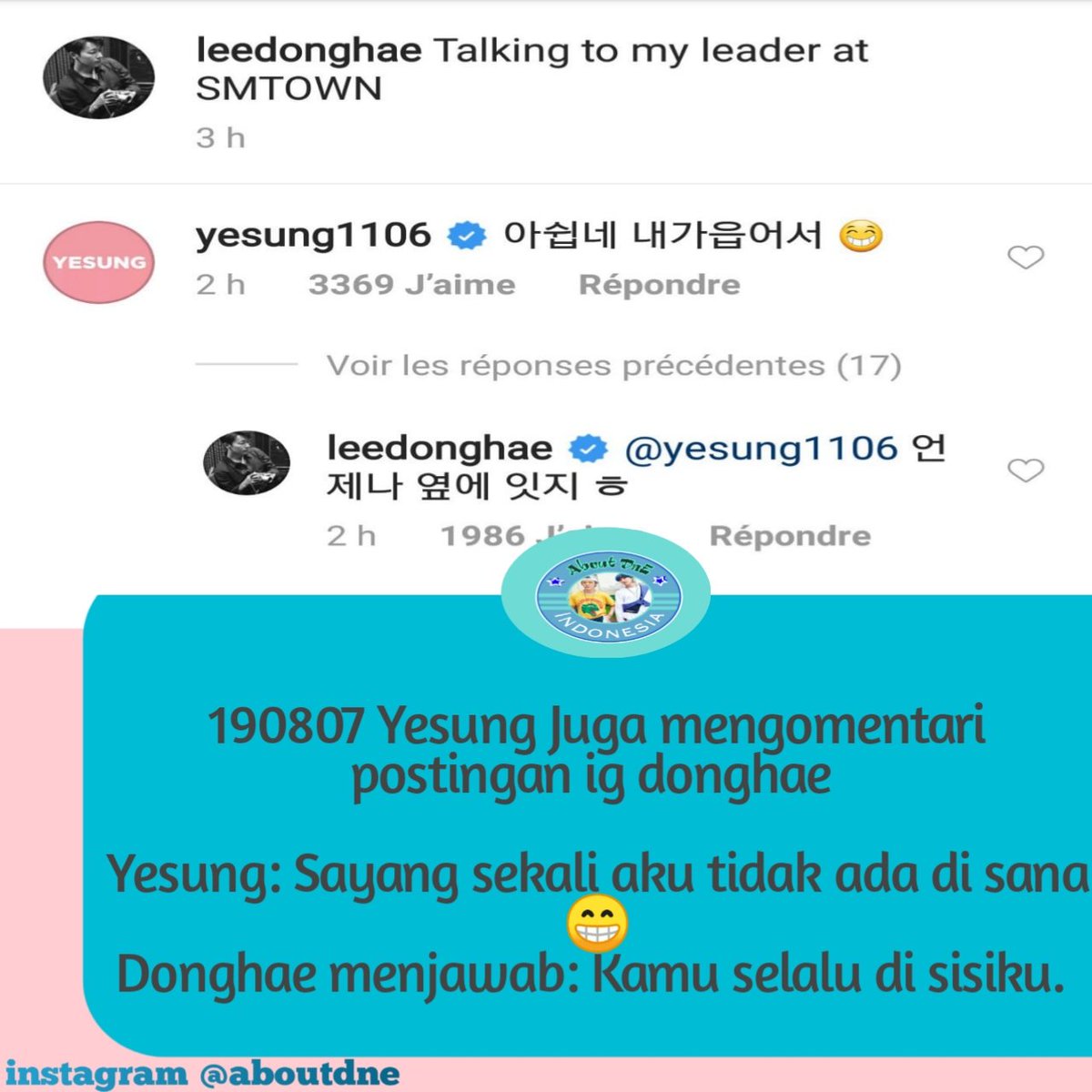 AboutDandE's tweet photo. Wkwwkk @donghae861015 @special1004 @shfly3424 kalian ngapain si?
#Superjunior #SMent #SMstan #SMtown #SMentertaiment #elfindonesia #elfsuju #fangirls #dancecover #kpop #kpopers #elfishy #donghae #eunhyuk #leeteuk #siwon #이특 #동해 #희철 #신동 #은혁 #예성 #시원 #규현 #려욱 https://t.co/Dr82Qd4ku3