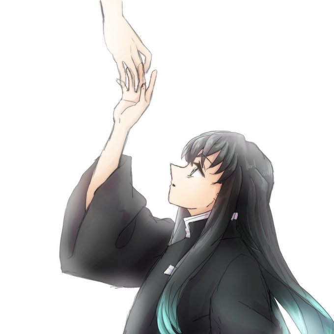 えながちゃんさんがTwitterに投稿した時透無一郎(鬼滅の刃)のイラスト。