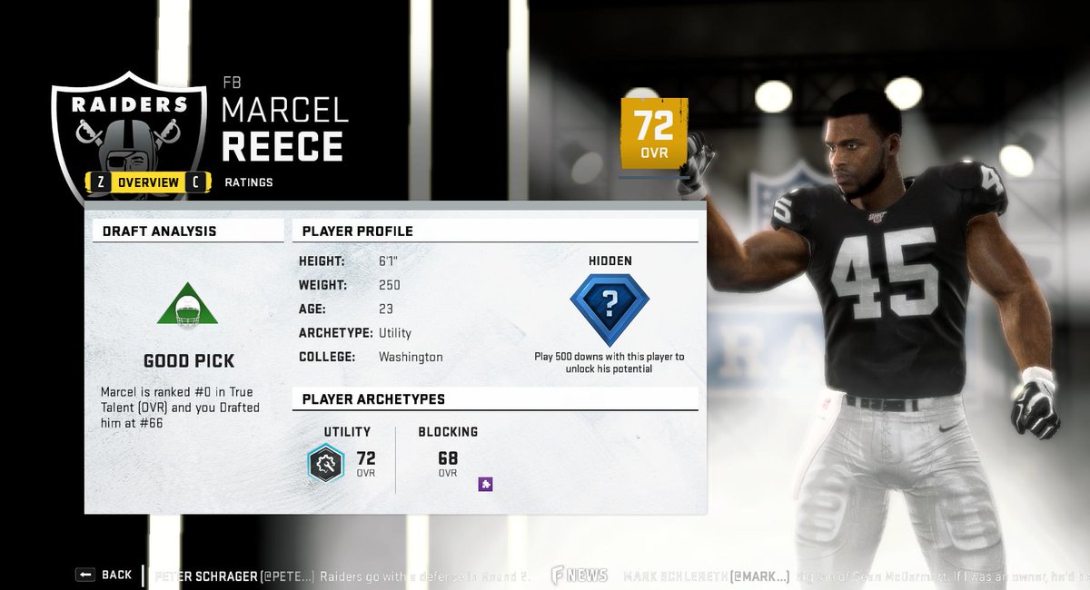 Why_Martinez's tweet photo. Hey @CelReece45 you ready to finally become the feature back for the @Raiders in @EAMaddenNFL 20 this year! #retrorosters #flashbackfranchise #Madden20 https://t.co/c95DuNBr2v