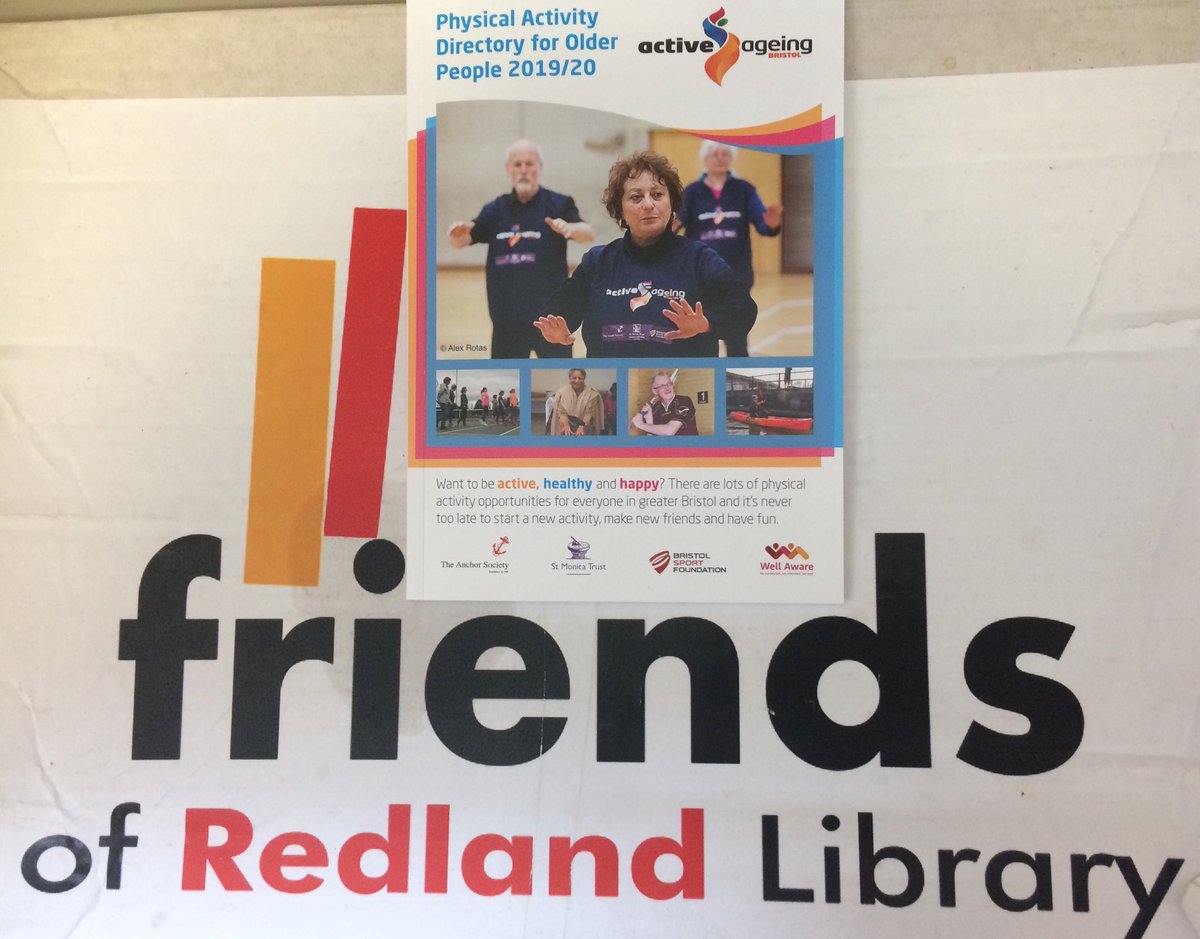 Pick up your FREE copy of @ActivAgeingBris’s “Physical Activity Directory for Older People 2019/20” from #RedlandLibrary #Bristol

 @anchor_society @WellAware_TCF @St_Monica_Trust @BSFound 

@BabbersShow @BabBristol @AgeFriendBrist @ageukbristol