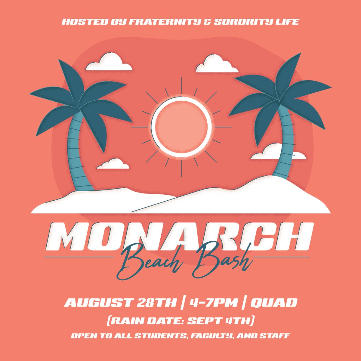 Mark your calendars! Return to campus means Monarch Beach Bash is approaching....☀️☀️ #ODUFSL #ODU23 #ODU22 #ODU21 #ODU20  <a href="/ODU/">Old Dominion University</a> <a href="/ODUNPHC/">ODU NPHC</a> <a href="/ODUPHC/">ODU Panhellenic</a> <a href="/ODUIFC/">ODU Interfraternity Council</a> <a href="/odu_mgc/">ODU MGC</a> @involvementODU @ODUSEES