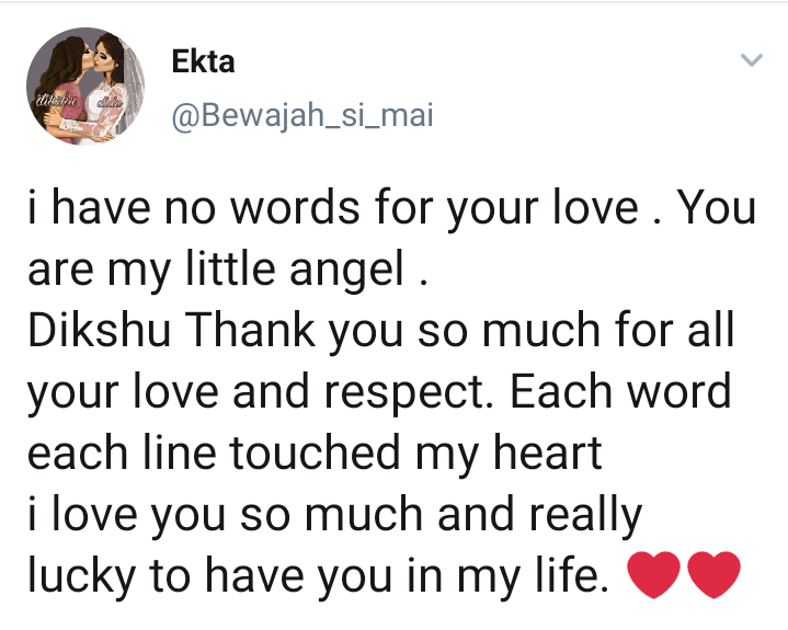 _Dikshuuu's tweet photo. These words means a lot to me😍
I love you so much didu❤️😘
@Bewajah_si_mai https://t.co/eBCOYCYC0h