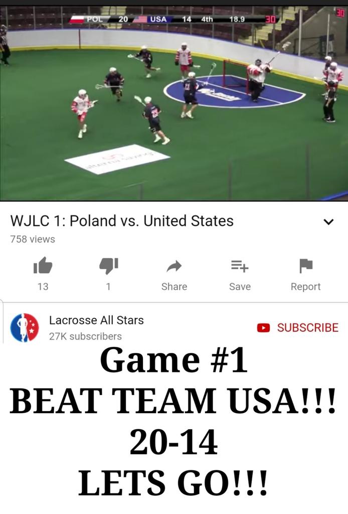 Proud to be here @worldjrlax proud to represent <a href="/polandlacrosse/">Poland Lacrosse</a> proud to beat Team USA. #PghLaxSchool #RibpadsEncouraged #WednesdayThoughts #Pittsburgh