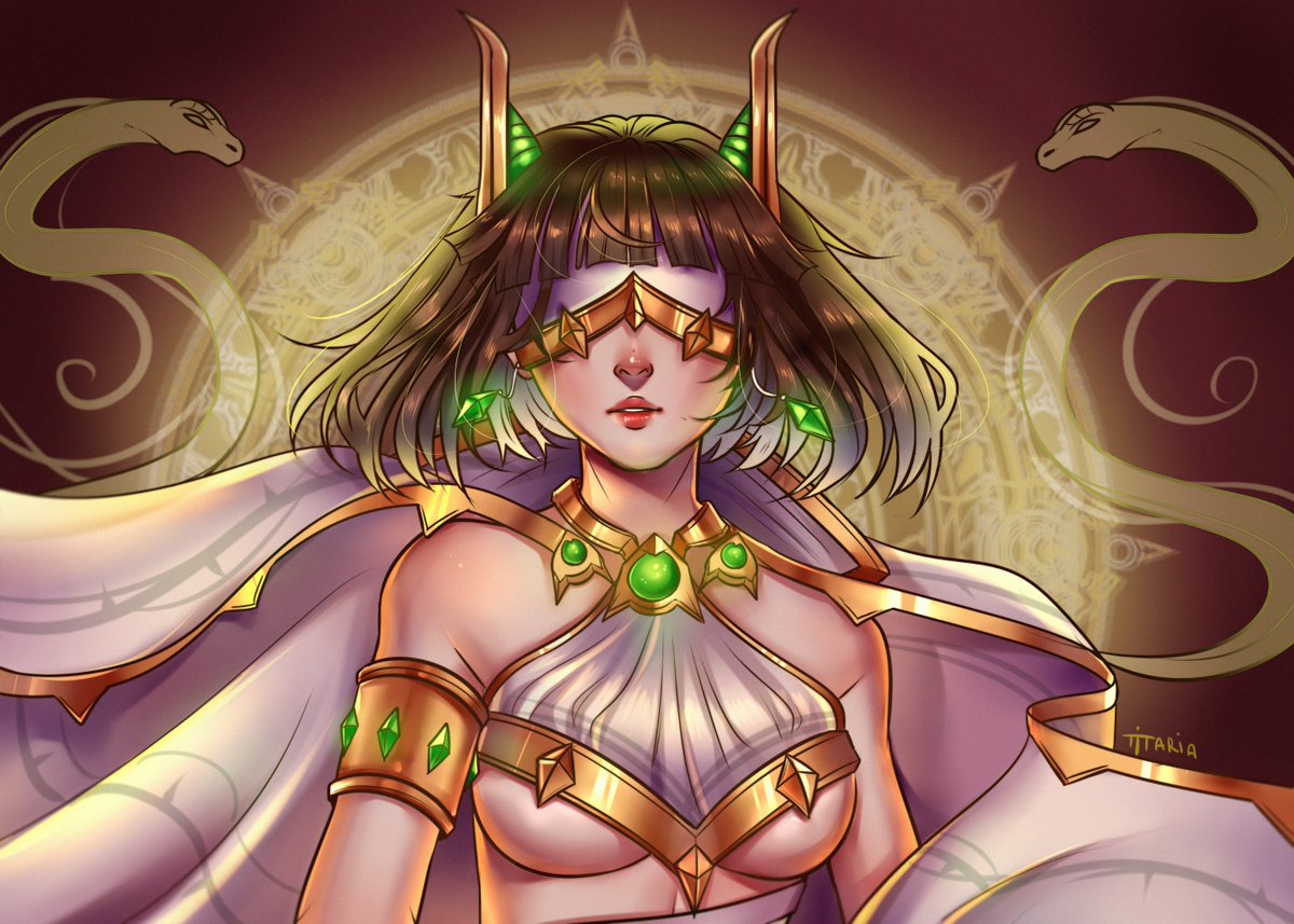 "We will capture the people's clouded hearts and bathe them in the God's light"
#Paladinsart #Paladins #Seris #JadePriestess #fanart