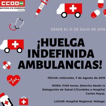 MalagaConTodas's tweet photo. 🚑Queremos mostrar nuestro apoyo al colectivo de conductores de ambulancia que hoy han salido a las calles de #Málaga tras convocar una Huelga indefinida en lucha por un convenio digno. 

Recordamos que es un servicio importante que fue privatizado y que esto tiene consecuencias. https://t.co/bwC87UpvPQ