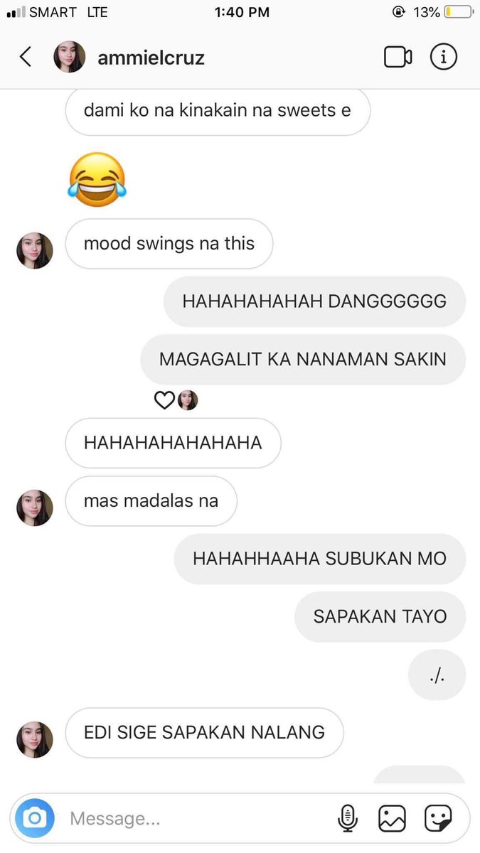 19Time of the month niya kaya paiba iba na yung mood niya kaya di pepwede yung mga banat ko ;((