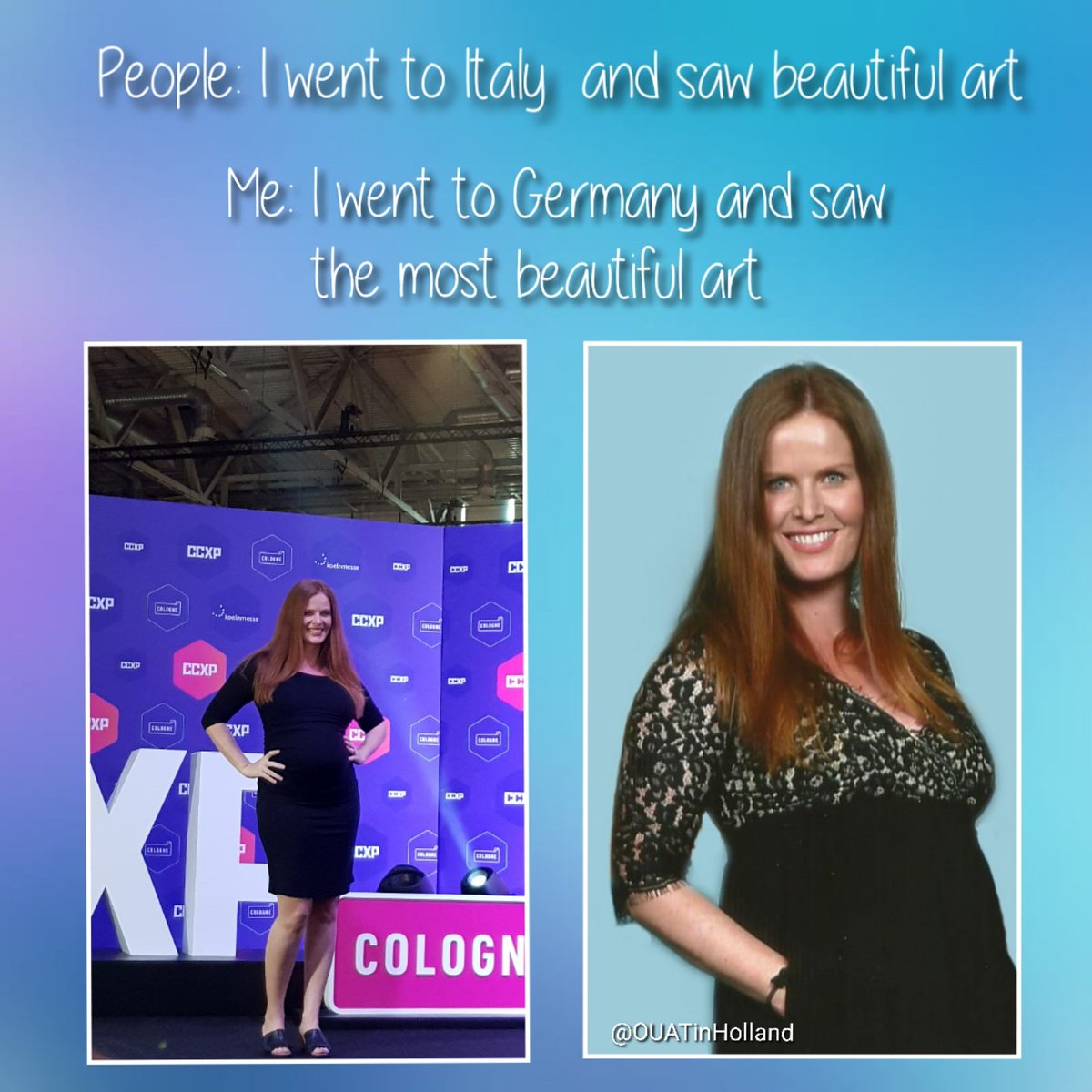 OUATinHolland's tweet photo. I mean.. a holiday is nice. There are lovely places. I love Greece. But I love seeing Rebecca Mader more💚
Best holiday ever💚💚💚 #CCXPCologne https://t.co/F1DNSeg1OV