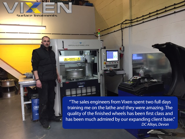 vixenwetblast's tweet photo. Vixen's Vertical #WheelLathe is the easiest in the market for removing kerb damage using an ultra-reliable @WindowsUK touch screen.
Just like DC Alloys, you can achieve #firstclass results, whilst increasing your profits.
For more information, visit ➡️ https://t.co/QNgVsEPMZc https://t.co/TLRSakzQqw