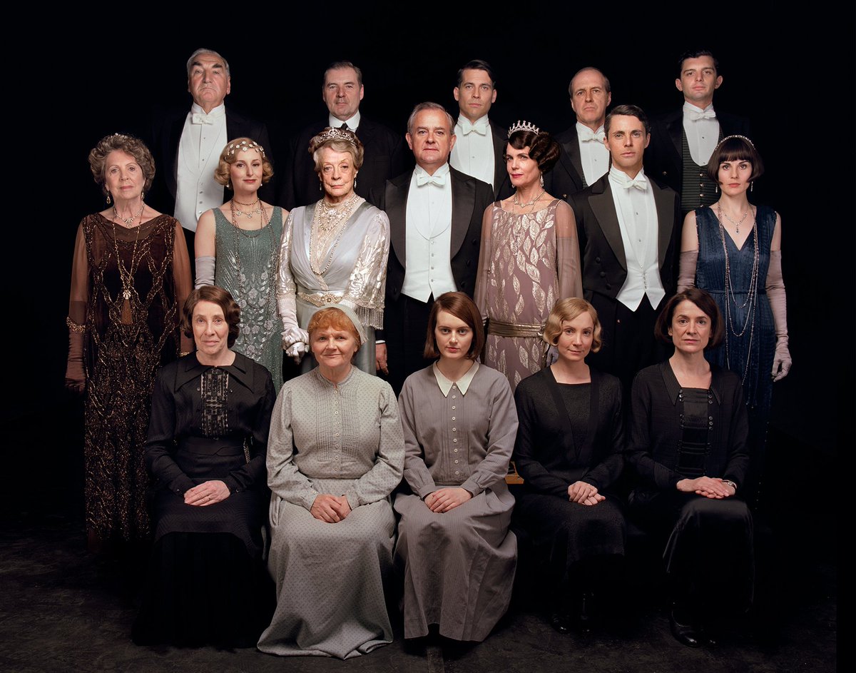 VanityFair's tweet photo. The Crawleys and the staff of #DowntonAbbey Photographed by Mark Neville: https://t.co/TLI7Ir0Asq https://t.co/zJZTTgVV2x