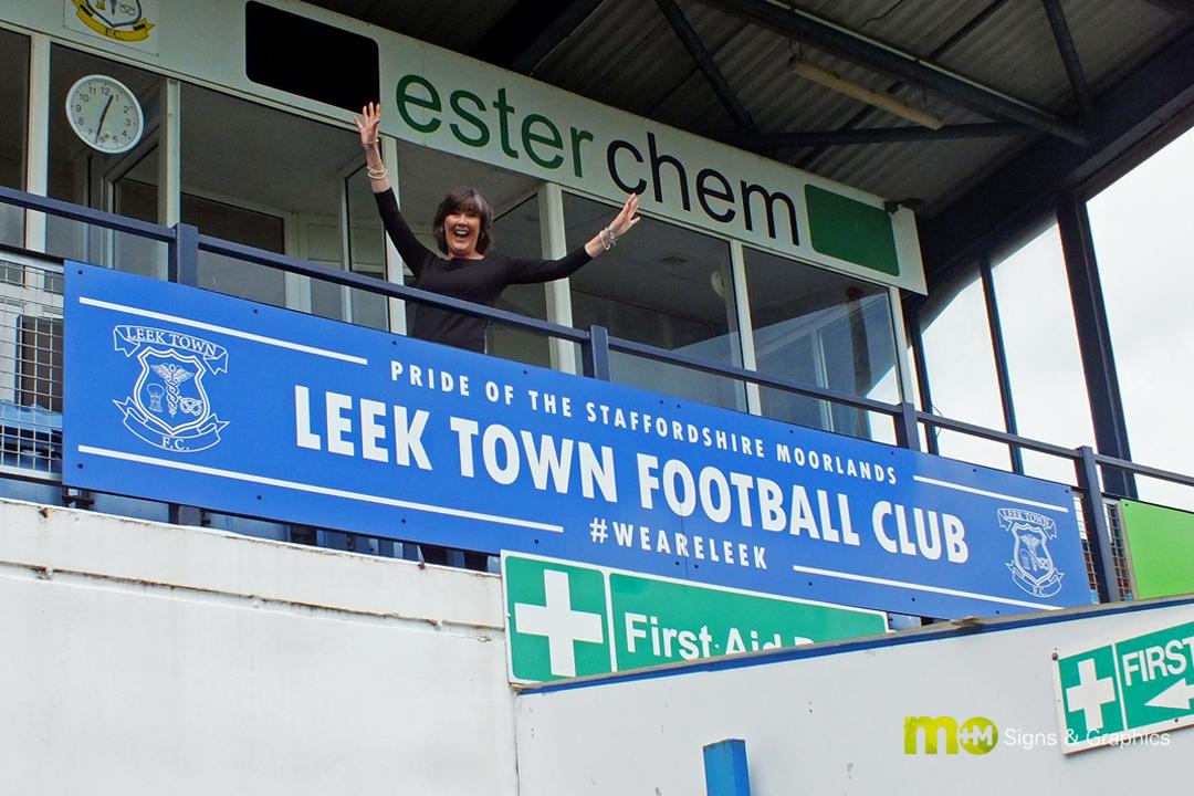MMSignsGraphics's tweet image. The M&amp;amp;M Group have supported Leek Town for a few years now, various signage will go up at the grounds throughout the year.
Nina Smith, Signs and Graphics Manager has spent some time at the club lately, proudly promoting recent local signage. 

#Signage #LTFC #Local