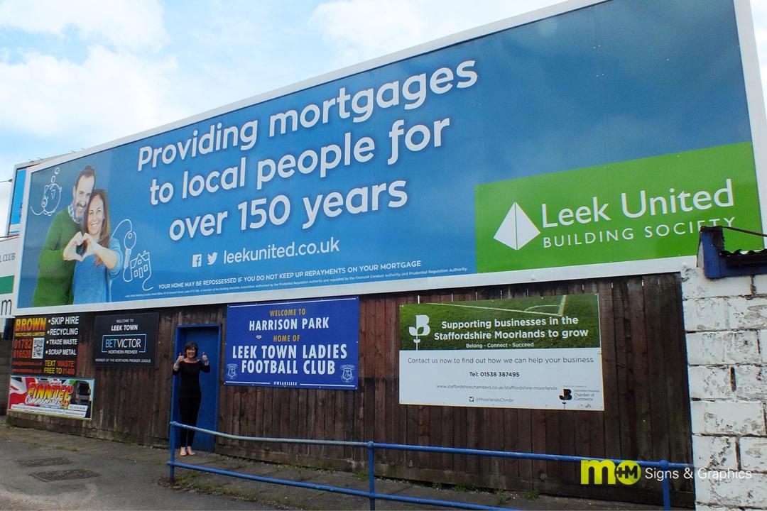 MMSignsGraphics's tweet image. The M&amp;amp;M Group have supported Leek Town for a few years now, various signage will go up at the grounds throughout the year.
Nina Smith, Signs and Graphics Manager has spent some time at the club lately, proudly promoting recent local signage. 

#Signage #LTFC #Local