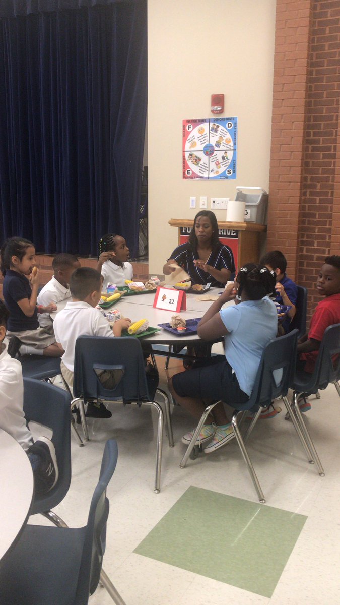 CCSD_Supt's tweet photo. Teachers eating with their students at Fowler Drive to establish positive relationships. Thank you! Better Every Day! https://t.co/l4C1qrpOrD