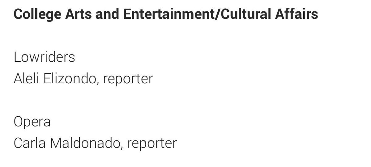 Cmmaldonado26's tweet photo. That’s me. That’s my name! I’m so honored. I can’t believe it. I’m so thankful for my professor @valfernandez for pushing me to do this story. ¡Mil gracias y arriba con el #orgullobilingue ! https://t.co/BNj9BOGIX1