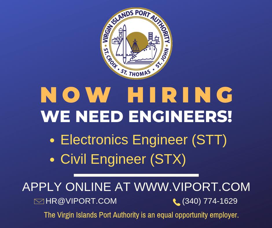 Virgin Islands Port Authority on Twitter "We need engineers! VIPA has