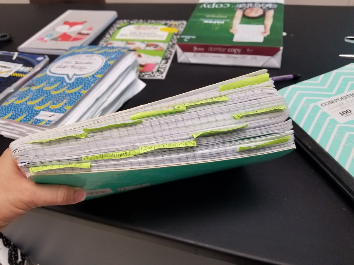 CourtSchindler's tweet photo. My ISN is bigger than your ISN!  Using ISNs to enhance student learning through reflection. #KISDScience https://t.co/tVp5cwYY9O