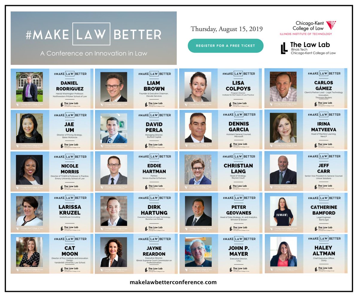 computational's tweet photo. 98% of the tickets are now gone … last chance if you want to attend … The #MakeLawBetter Conference @ChicagoKentLaw  08.15.19 -- Sign up for a *FREE* Ticket at https://t.co/RkieeDxz87  #LegalTech #LegalInnovation #LegalAI #Law #A2J https://t.co/YTzjMOjZAI