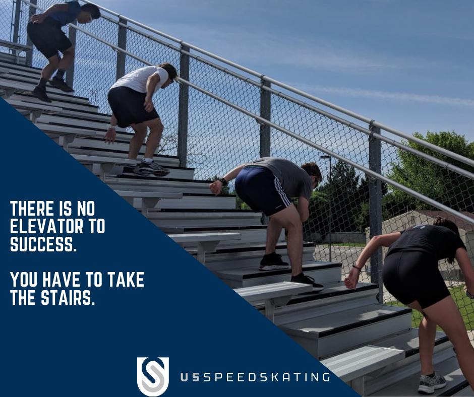USSpeedskating's tweet photo. Keep climbing. @TeamUSA #OlympicTraining #ItsAllGood #WednesdayWisdom #AllPainAllGain #speedskating #SummerSpeed #SkatingSummer https://t.co/LT2VufIHQv