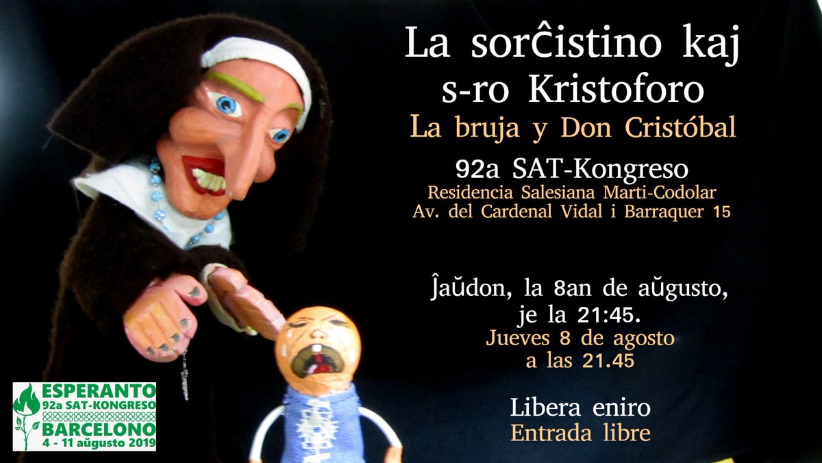Nosotros mañana actuaremos con la bruja y don cristobal y también ahorcaremos a un juez. Apoyo a nuestra compañera titiritera Larraitz Urruzola por lo sucedido en sarriá. google.com/url?sa=t&sourc…

Nos vemos mañana en barcelona.