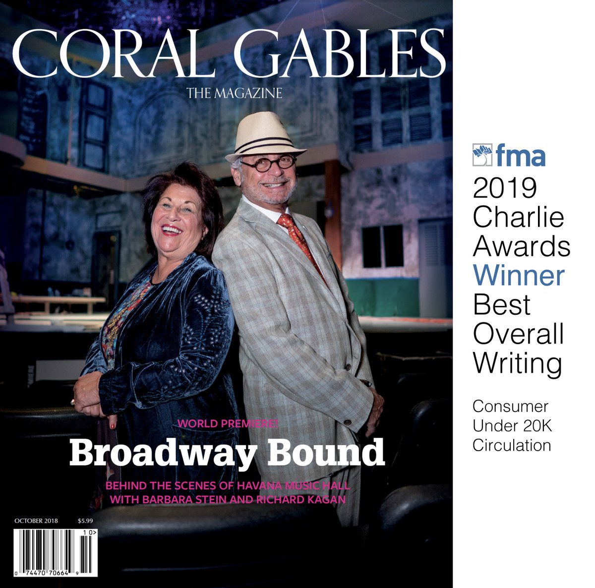FloridaMags's tweet photo. Congratulations to this year's Charlie Award winner @gablesmag! #CharlieAward #FMA #BestWriting #Magazine #Writing #CoralGables https://t.co/lfw6YUq8kv