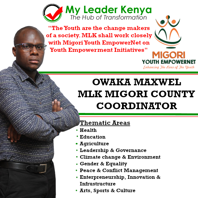 Eng. Alipesa (@engalipesa) on Twitter photo At MLK, we stand for Change and Transformation that will ensure we live in a society of empowered individuals. We work towards a clear vision of youth and women empowerment.
Am ready to serve the people of Migori County and Kenya at large.
<a href="/MyleaderKE/">My Leader Kenya (MLK)</a> <a href="/MYENKenya/">Migori Youth EmpowerNet</a>
#mlkdecides At MLK, we stand for Change and Transformation that will ensure we live in a society of empowered individuals. We work towards a clear vision of youth and women empowerment.
Am ready to serve the people of Migori County and Kenya at large.
<a href="/MyleaderKE/">My Leader Kenya (MLK)</a> <a href="/MYENKenya/">Migori Youth EmpowerNet</a>
#mlkdecides