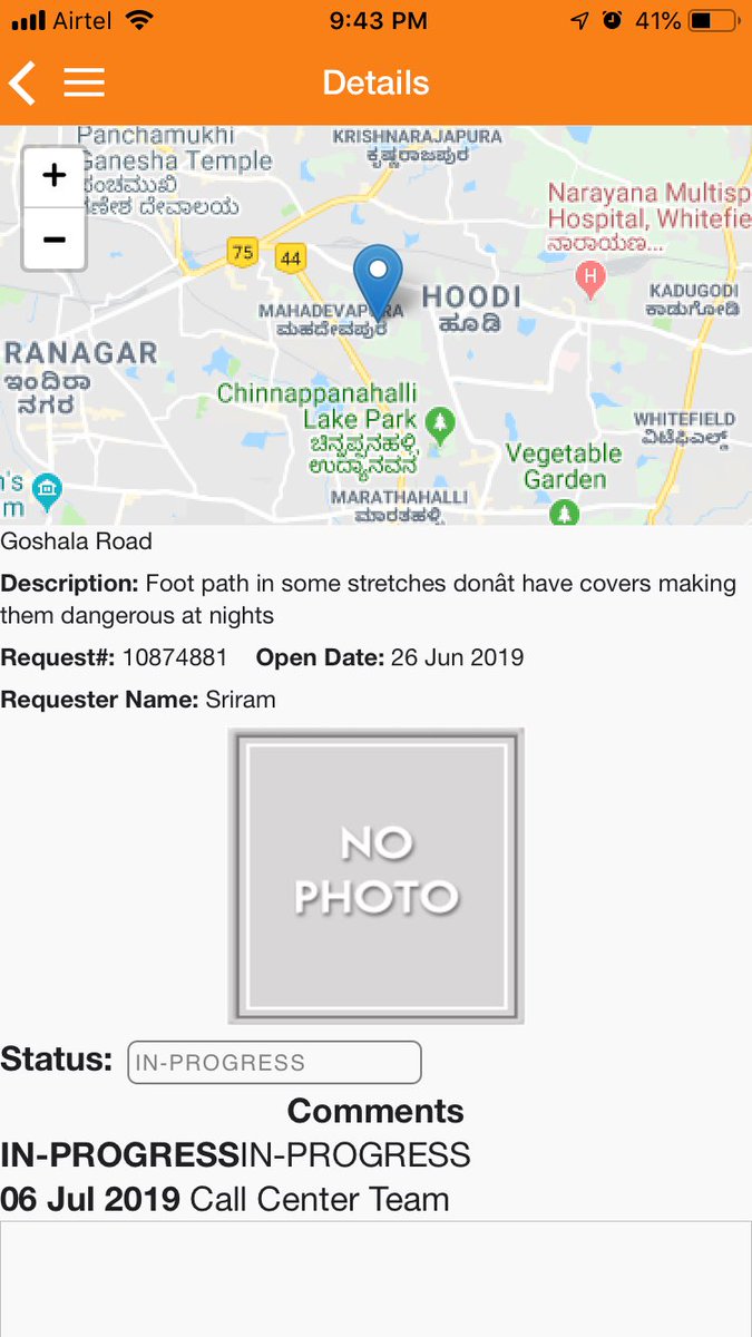 SRupanagunta's tweet photo. @BBMPCOMM @BBMP_MAYOR @Dnekundi_rising Sir/Madam, the footpath covers are wide open on a stretch of Goshala road making it very dangerous. No street light on this stretch too. Complaint on Sahaaya is 1 month old, and no action. Please help before some mishap! @bjparvind @ https://t.co/AuVxEyBMKu