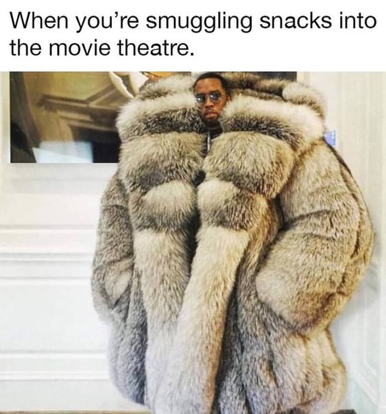 Tattooforaweek's tweet photo. When you're smuggling snacks into the movie theatre. #lol #funny #fun #omg #meme #food #cheapskate #snacks #food #movies #life #cheaplife https://t.co/Vytyx1j1MP