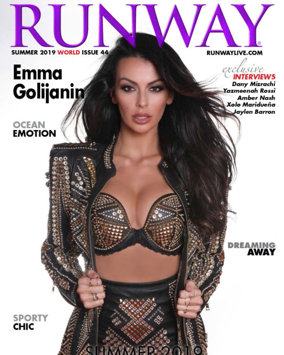 Runway's tweet photo. pick up your copy of the new #runwaymagazine on #runwaylive dot com #fashion #news cover #guess #girl #emmagolijanin at magcloud or download ffree on the app Runway LUX https://t.co/80XnuniB60