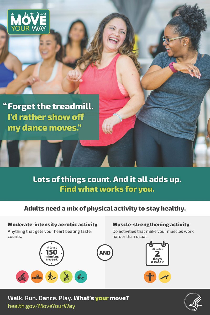 TNDeptofHealth's tweet photo. DID YOU KNOW? Being active can help you manage conditions like arthritis, diabetes and heart disease. Physical activity is just what the doctor ordered! Walk. Run. Dance. Play. What's YOUR move? #MoveYourWay https://t.co/qEhJINX7Br
